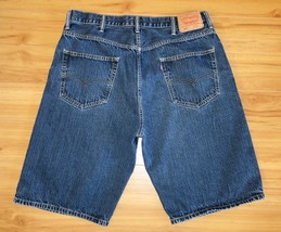 Levis 569 Jeans Shorts Loose Straight Fit Blue Denim Size 38 Bermuda Length 11.5 - £14.20 GBP