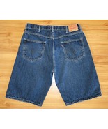 Levis 569 Jeans Shorts Loose Straight Fit Blue Denim Size 38 Bermuda Length 11.5 - $17.77