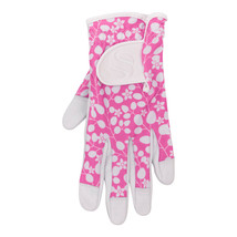 Surprizeshop Leather Comfort Stretch Ladies Golf Glove - Pink Petals. S, M, L - £10.83 GBP