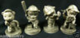 VTG Avon 1983 Benjamin Bearington Bear Pewter Figurines Set of 4 cute 2&quot; tall - £14.21 GBP