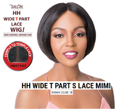 It&#39;s A Wig 100% Human Hair Hh Wide T Part S Lace Mimi Bob Style Wig - £29.08 GBP