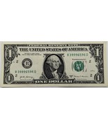 Fancy Serial Number 2017A US$1 4-of-a-Kind 1 Pair 1 Triple Together B 39... - £2.33 GBP