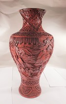 Gorgeous Antique Large Cinnabar Carved Case 16&quot; Rich Color - £949.63 GBP