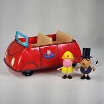 Peppa Pig 7&quot; Talking Little Red Car &amp; 2 Figures Firefighter Pedro Pony Jazzware  - $14.50