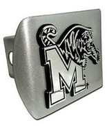MEMPHIS UNIVERSITY BRUSHED  CHROME TRAILER HITCH COVER MADE IN USA - £60.04 GBP