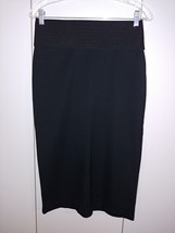 7th Ave. DESIGN/NEW York &amp; Co. Ladies Blk Pencil SKIRT-M-WIDE Elastic WAIST-NWD - £10.45 GBP