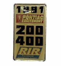 1991 Pontiac 400 Richmond Raceway Virginia NASCAR Race Racing Enamel Hat Pin - £6.24 GBP