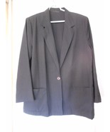 Size 14 Womens Black unLined Blazer Jacket Patch pockets   - $736.77 MXN