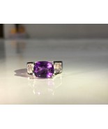 Natural african amethyst men ring in 925 sterling solid silver - £123.12 GBP
