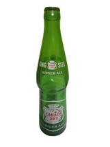 Rare Vintage Antique Soda Pop Glass Bottle Canada Dry Green King Size 12oz - £21.85 GBP