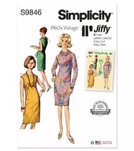 Simplicity Pattern 9846 Vintage 60s Misses Sheath Easy Dress Plus Sizes 18-26 - £8.03 GBP
