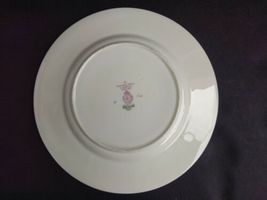 Royal Worcester for Marshall Field Luncheon 4 Plates Purple Roses Green Leaves image 6