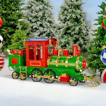 Zaer Ltd. Large Metal Christmas Train Commercial Decoration (5.85 Feet Long - Sm - £2,100.38 GBP+