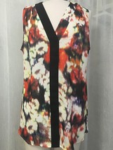 Lane Bryant Women&#39;s Blouse Multicolor Watercolor Floral Print Top Blouse Size 18 - £11.17 GBP