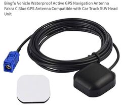 Vehicle Waterproof Active GPS Navigation Antenna Fakra C Blue Fakra C An... - $14.73