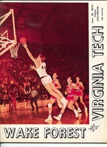 Virginia Tech vs Wake Forest NCAA Basketball Game Program 1/151972-VA Tech Co... - £54.20 GBP