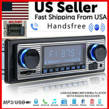 Bluetooth Vintage Car Fm Radio Mp3 Player Usb Classic Stereo Audio Recei... - $37.04