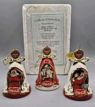 Coca-Cola Bradford Editions SANTA CLAUS Christmas Bell Ornaments w/COA #39444 - £21.95 GBP