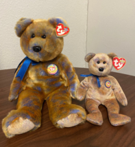 TY Beanie Baby and Buddy Matching Pair CLUBBY III Bear 2000 Official Club - £9.43 GBP