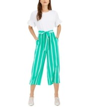 MSRP $90 Maison Jules Striped-Leg Belted Jumpsuit Green Size XL (STAIN) - £12.80 GBP