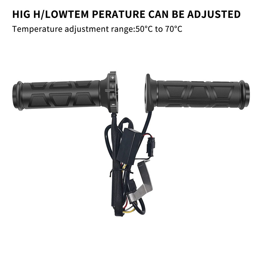 Motorcycle Hand Heated Grips Electric Molded Grips Scooter Moped Bar Hand Warmer - £21.71 GBP