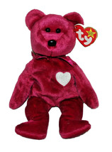 1998/1999 “VALENTINA” TY ORIGINAL BEANIE BABY RED BEAR 8.5” TAGS AND ERRORS - £6.39 GBP