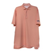 Turtleson Tour Performance Mens Orange Check Gingham Golf Week Polo Shir... - $23.75