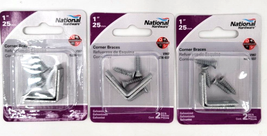 National Hardware 1-in Corner Brace Steel Galvanized  N236-037 2 Pack Lo... - $9.99