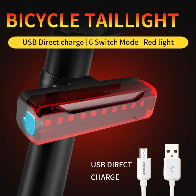 Super Bright Bike Rear Light 18650 High Visibility Red Led Flash Bicycle Tail - £14.21 GBP+