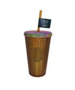 Starbucks 2021 Limited Edition 50 Years Copper Gold Studded 16 oz. Tumbl... - £17.92 GBP