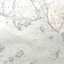 Map Roque Bluffs Gulf Of Maine 1951 Topographic Geo Survey 1:24000 27x22&quot; TOPO4 - £57.93 GBP