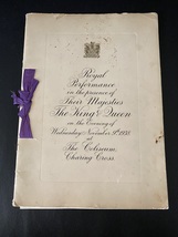 1938 Program Book for the Performance for the King &amp; Queen of England  - £23.95 GBP