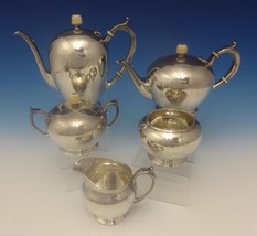 Arthur Stone Sterling Silver Tea Set Hand Wrought 5 Pc. (#0284) - £3,161.49 GBP