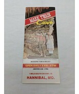 Vintage Mark Twain Cave Hannibal Missouri Brochure - $17.81