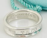 Size 11.5 Tiffany &amp; Co 1837 Ring Concave Mens Unisex in Sterling Silver - $425.00