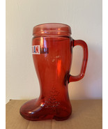 Molson Canadian I Am canadian Red BOOT Beer BOOT Glass 32 oz/950 mL - £12.62 GBP