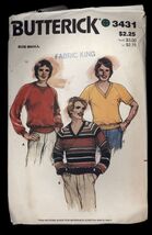 BUTTERICK Pattern No # 3431 *  Men's top size SMALL Strech knit fabric only - $8.95