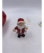 Vintage Avon Wooden Santa Ornament Collection SANTA TRIMMING THE TREE - £5.22 GBP