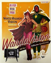 Ant Lucia SIGNED Disney + Disney+ Wandavision Art Print ~ Scarlet Witch &amp; Vision - £38.71 GBP
