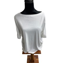 Lauren Ralph Lauren White Cotton Boat Neck 3/4 Sleeve Top 2X - $21.89