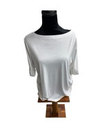 Lauren Ralph Lauren White Cotton Boat Neck 3/4 Sleeve Top 2X - €19,19 EUR