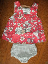 NEW Girls Floral 2 Pc Outfit sz 12 mo-3T sleeveless tank top &amp; ruffle bu... - £5.86 GBP