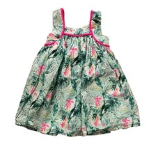 Tommy Bahama Green &amp; Pink Tropical Print Girls Dress Size 4T Sleeveless ... - $19.00