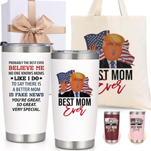 Mothers Day Gifts Set for Mom - Best Mom Ever Trump 20 Oz Tumbler &amp; Tote Bag, Fu - £25.40 GBP