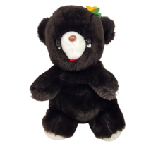 15&quot; Vintage 1976 Gund Luv Me Dark Brown Teddy Bear Rattle Stuffed Animal Plush - £66.62 GBP