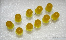 50x YELLOW LED 10mm JUMBO Diffused Round Top Light Emitting Diode 2.2 V ... - $8.19