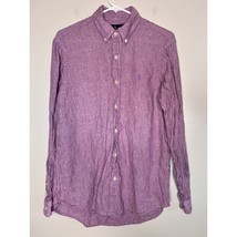 Ralph Lauren Pastel Purple Linen Old Money Quiet Luxury Country Club Shi... - $40.00