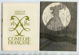 Cyrano De Bergerac Programs Comedie Francaise Jean Piat 1960's - $27.72