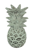 Scratch &amp; Dent Distressed White Carved Wood Pineapple Decoration - £23.87 GBP