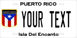 Puerto Rico Flag License Plate Personalized Custom Auto Bike Motorcycle Moped - $10.99+